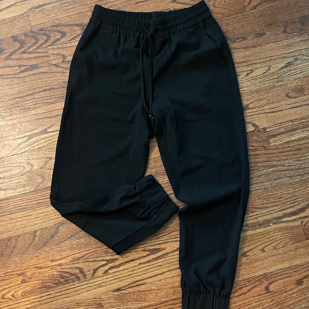Zara Black Textured Pants